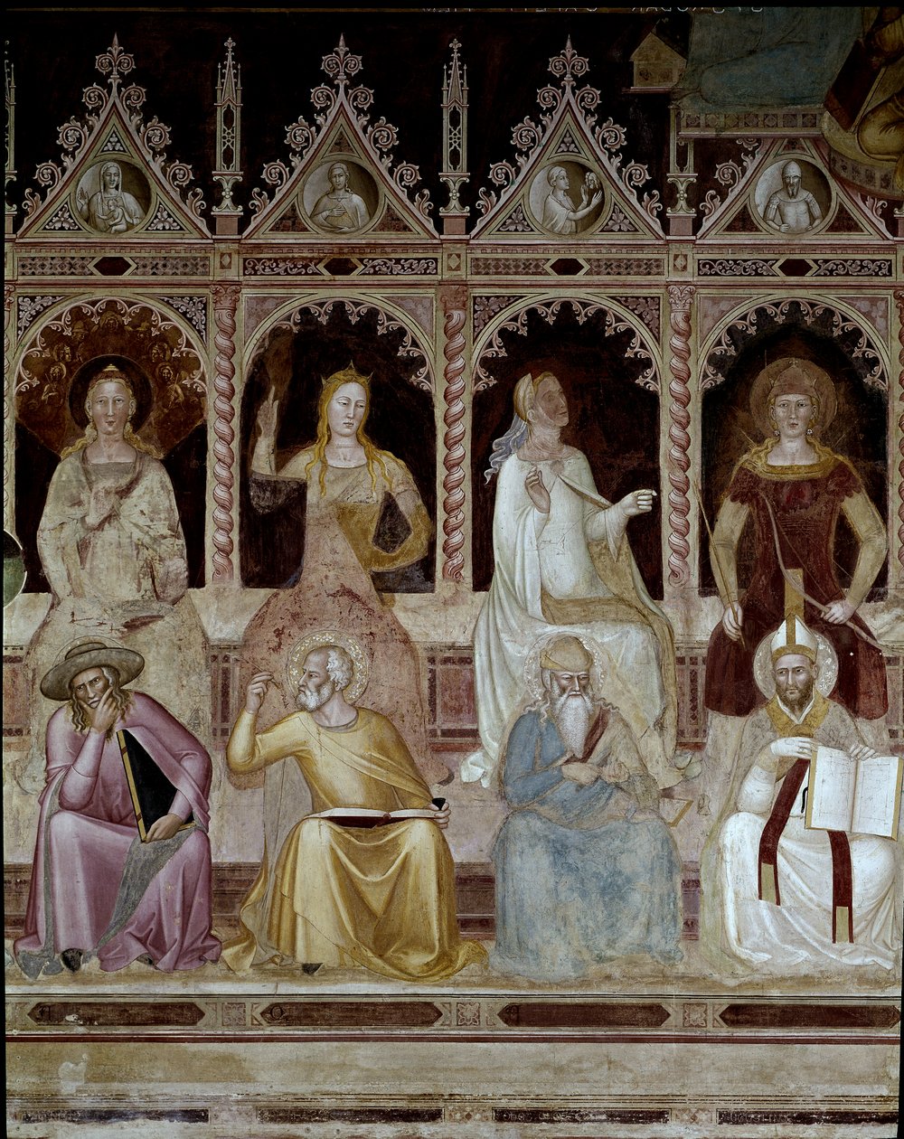 Sankt Thomas af Aquinos triumf af Andrea di Bonaiuto (fl.1343 77)