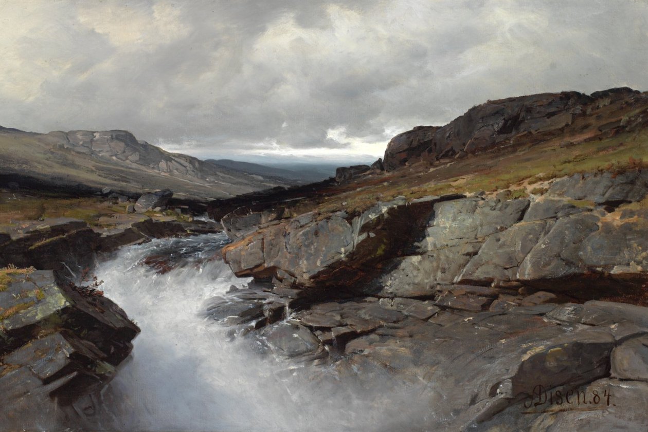 Fjellparti af Andreas Edvard Disen