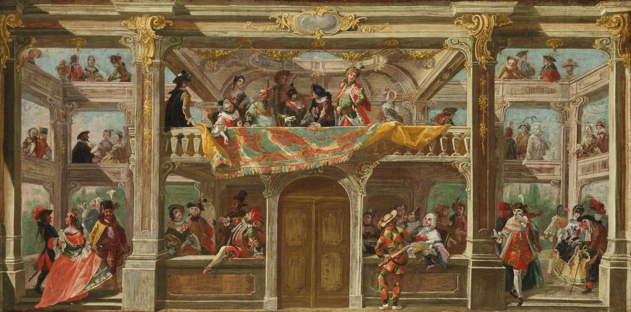 Et maskebal i Bøhmen, ca. 1748. af Andreas Altomonte