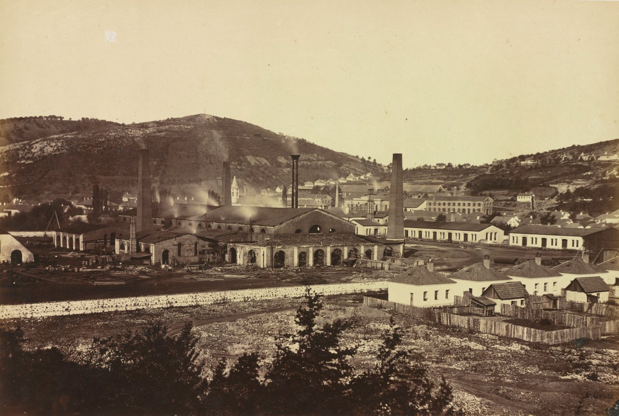 Jernværk i Reschitza, ca. 1860. af Andreas Groll