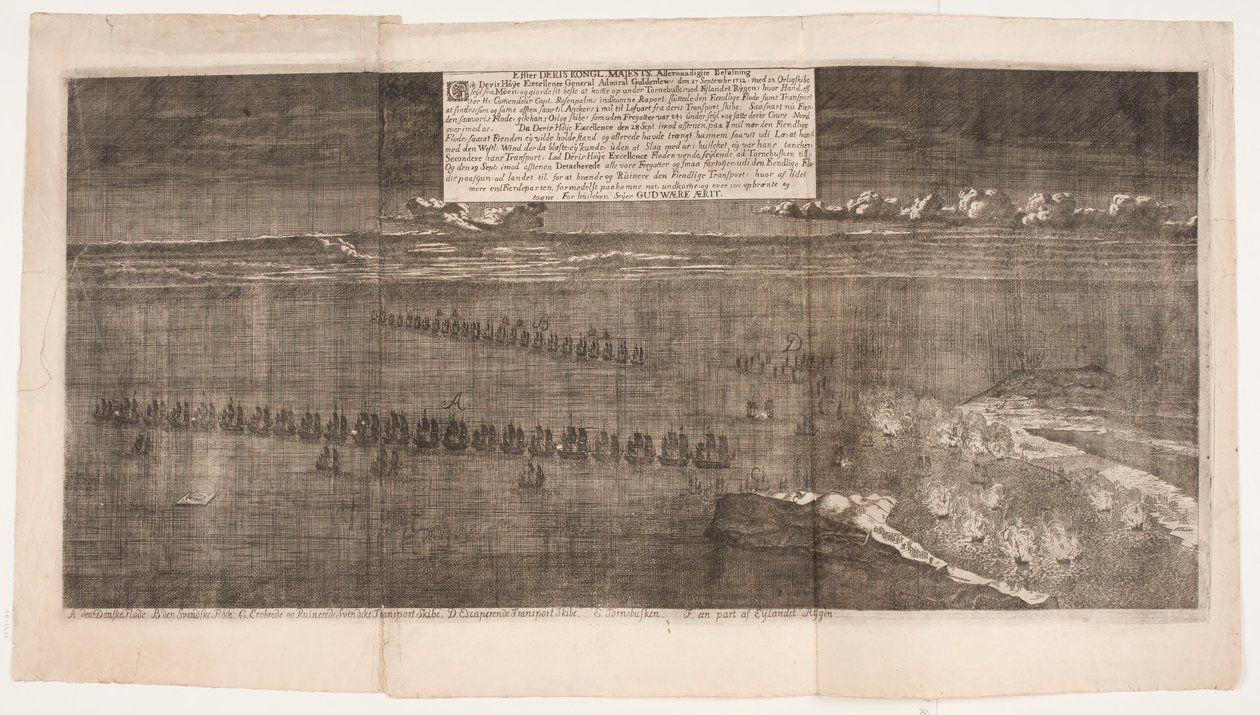 Søslaget ved Rügen. September 1712 af Andreas Reinhardt