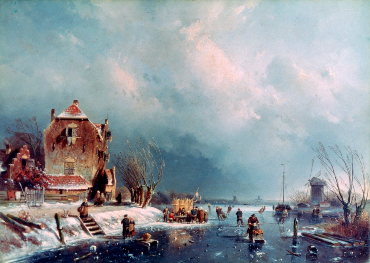 Frozen River, 1787-1870 af Andreas Schelfhout