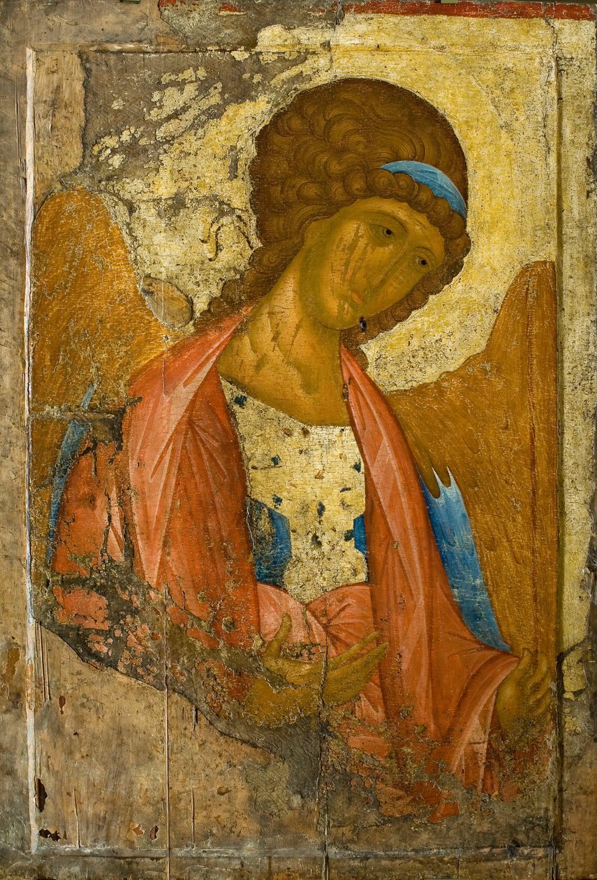 Ærkeengel Michael. Fra Deisus Chin (række) (Zvenigorodsky) af Andrei Rublev