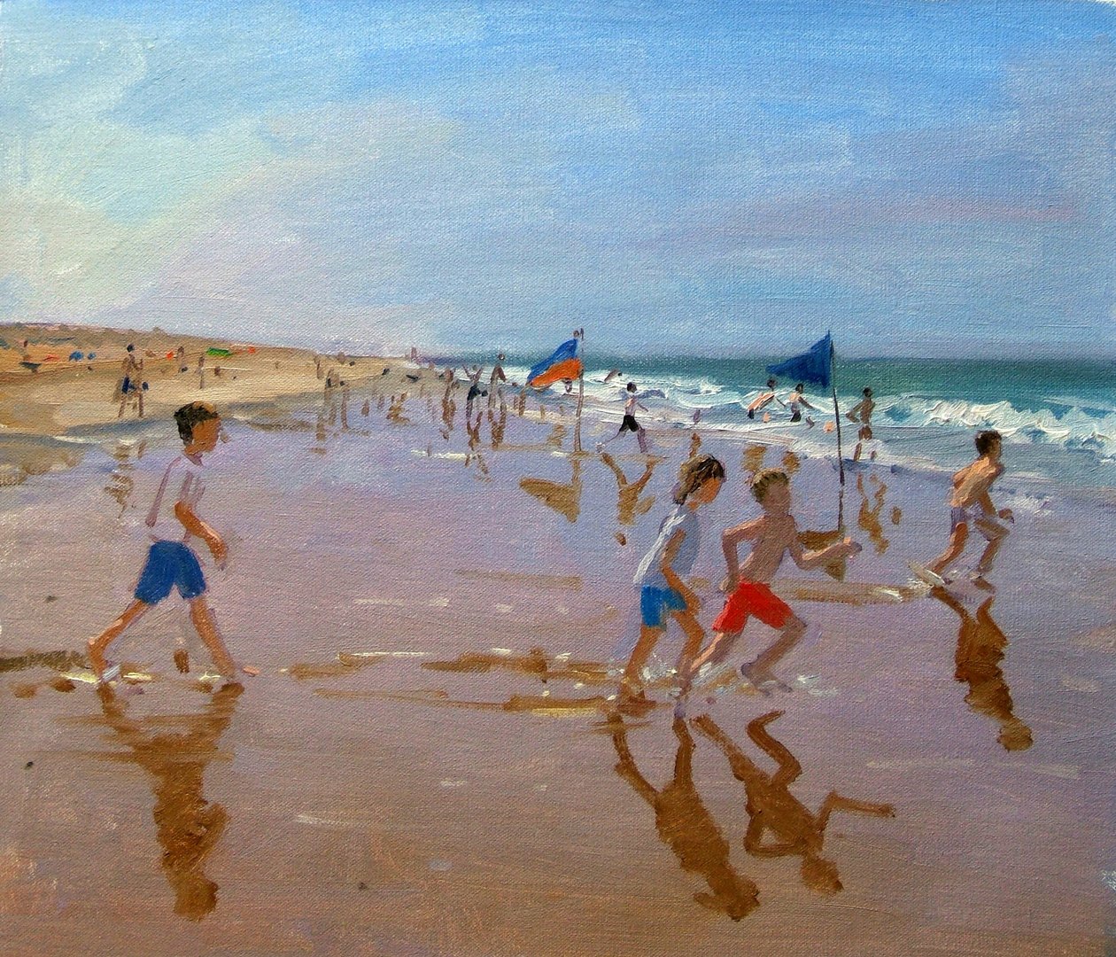 Flag og refleksioner, Montalivet af Andrew Macara