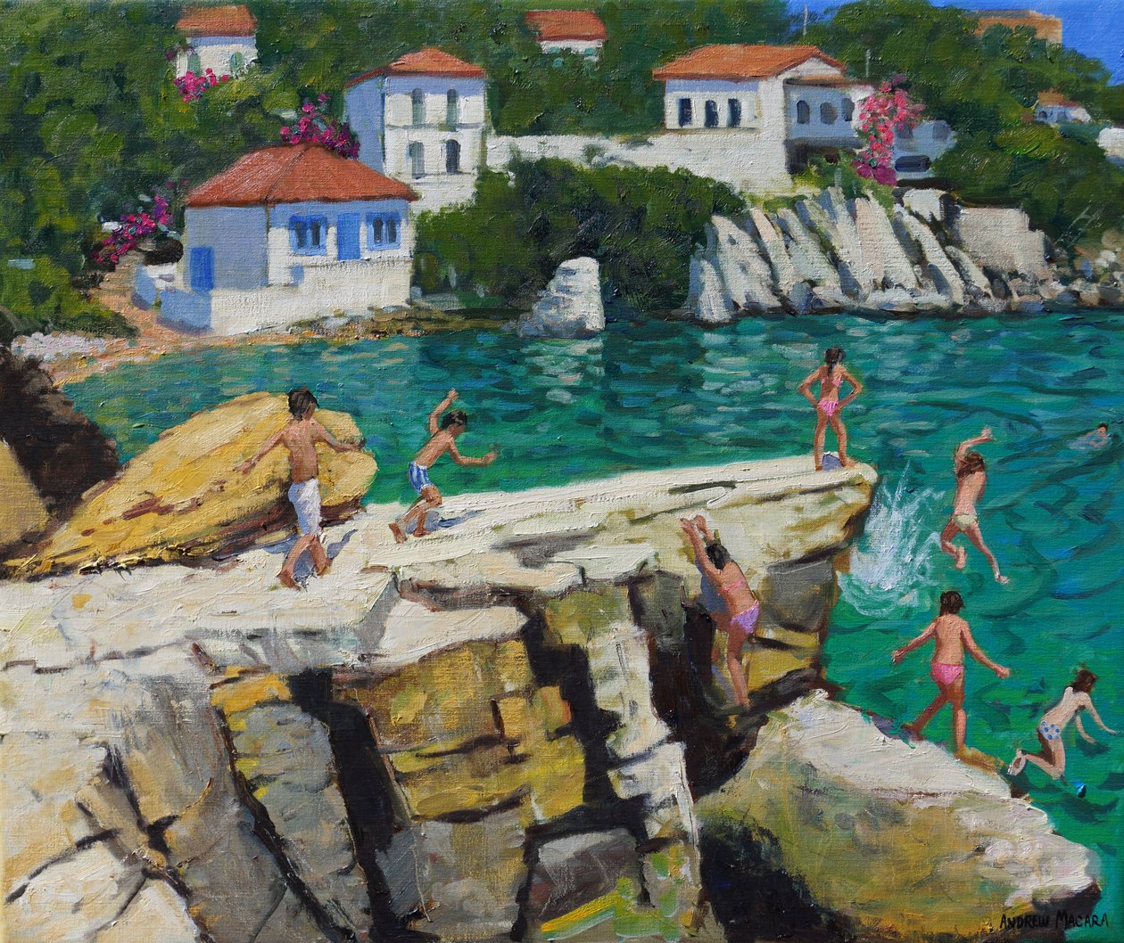 Hoppe i havet, Plader ,Skiathos, 2015, af Andrew Macara