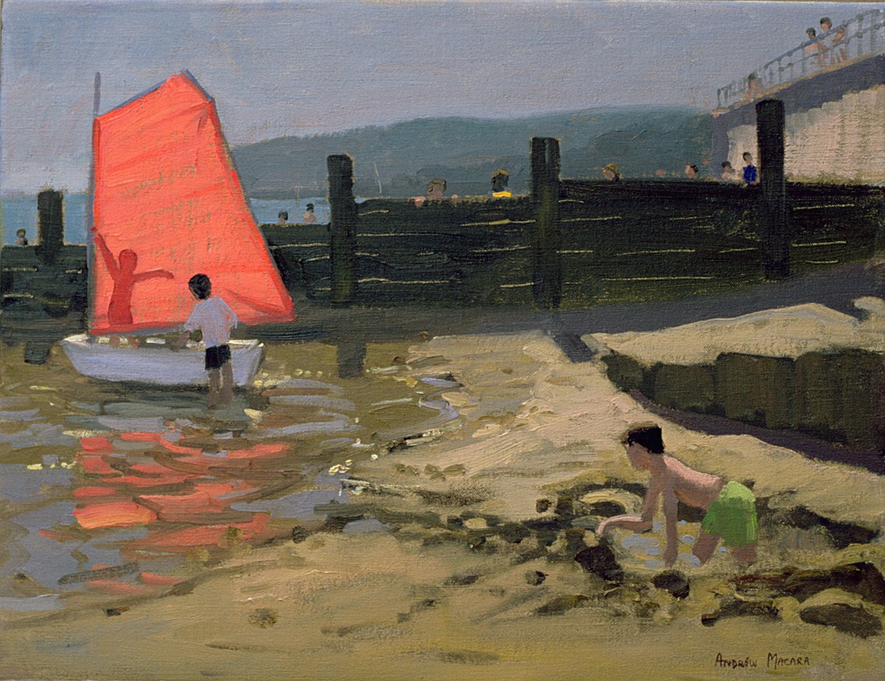 Red Sail, Isle of Wight af Andrew Macara