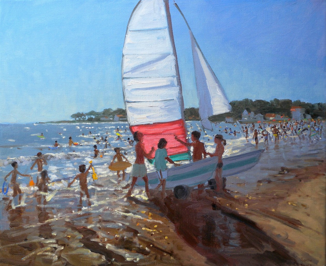 Sejlbåd, Palais Sur Mer, 2008 (olie på lærred) af Andrew Macara