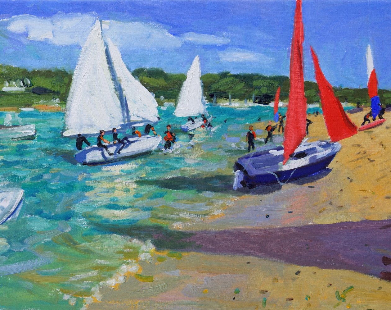 Sejlbåde, Salcombe, af Andrew Macara