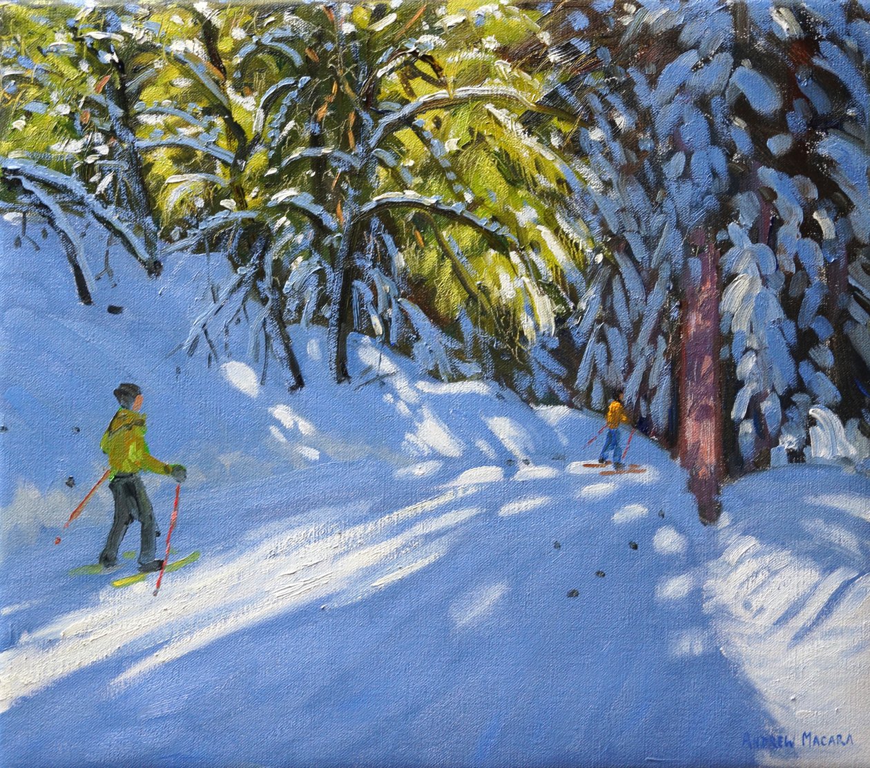 Skiløb gennem skoven, La Clusaz, 2012 af Andrew Macara