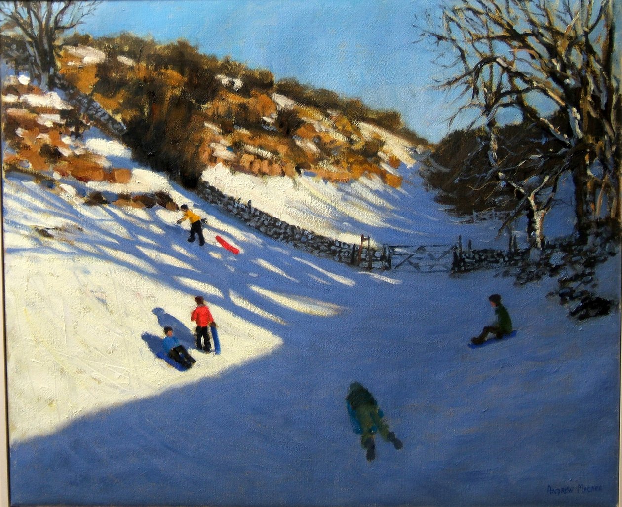 Sne i dalen nær Monyash, Derbyshire af Andrew Macara