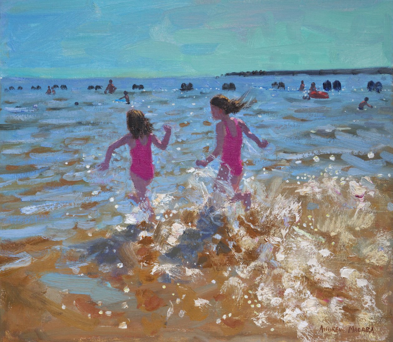 Sprøjt i havet, Clacton. 2014, af Andrew Macara
