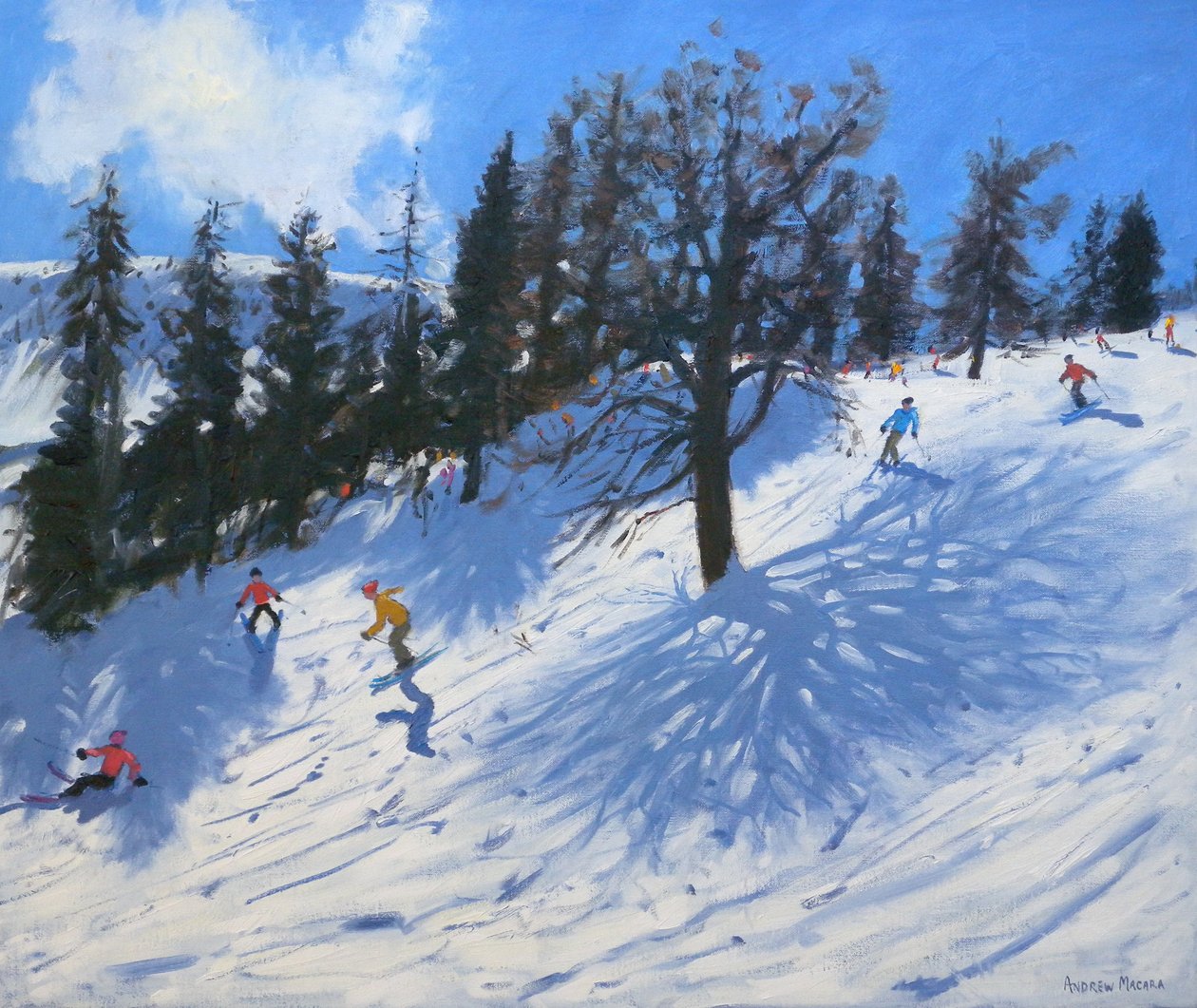 Forårsskiløbere, Verbier, 2010 af Andrew Macara
