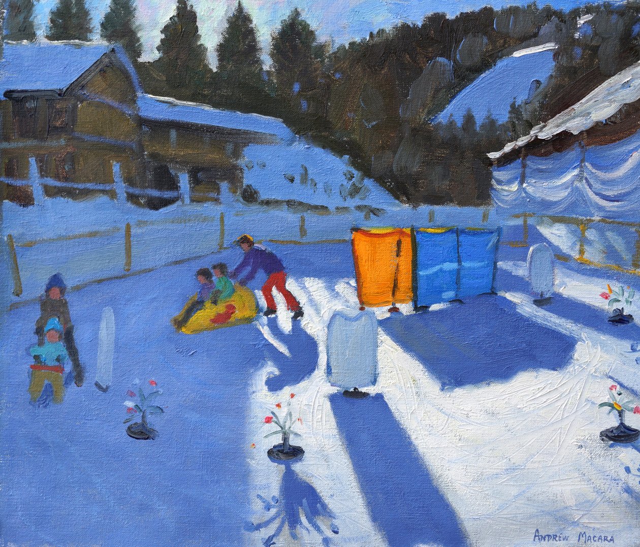 børns skøjtebane, Clusaz, 2014, af Andrew Macara