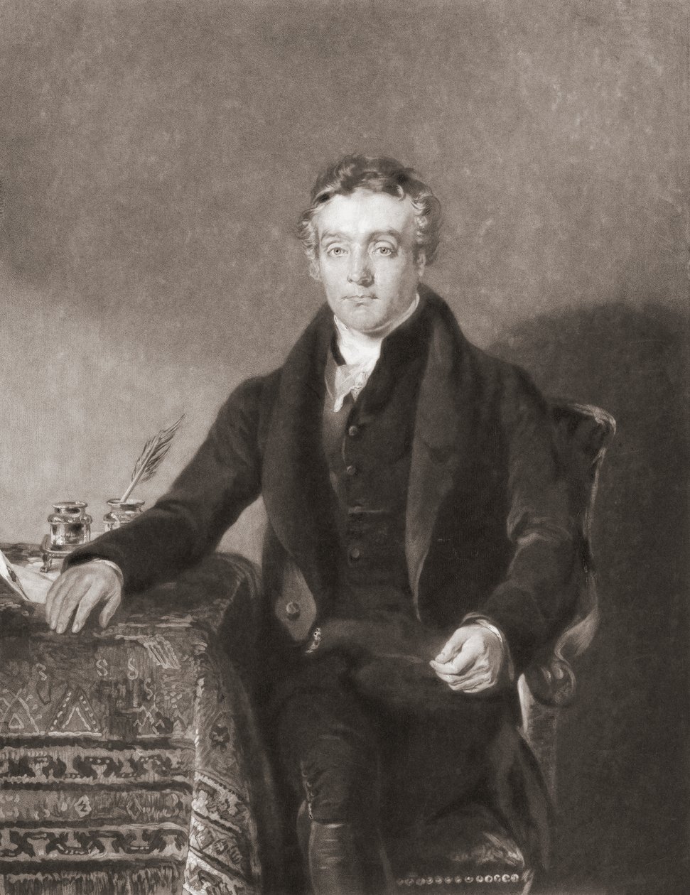 Thomas Chalmers. Portræt. (Print) af Andrew (after) Geddes