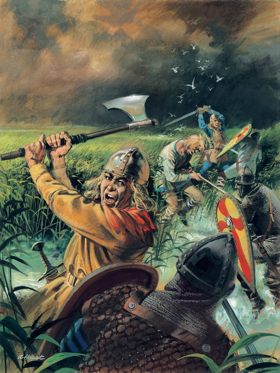 Hereward the Wake (gouache på papir) af Andrew Howat