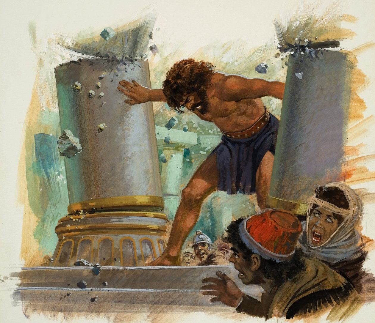 Samson (gouache på papir) af Andrew Howat