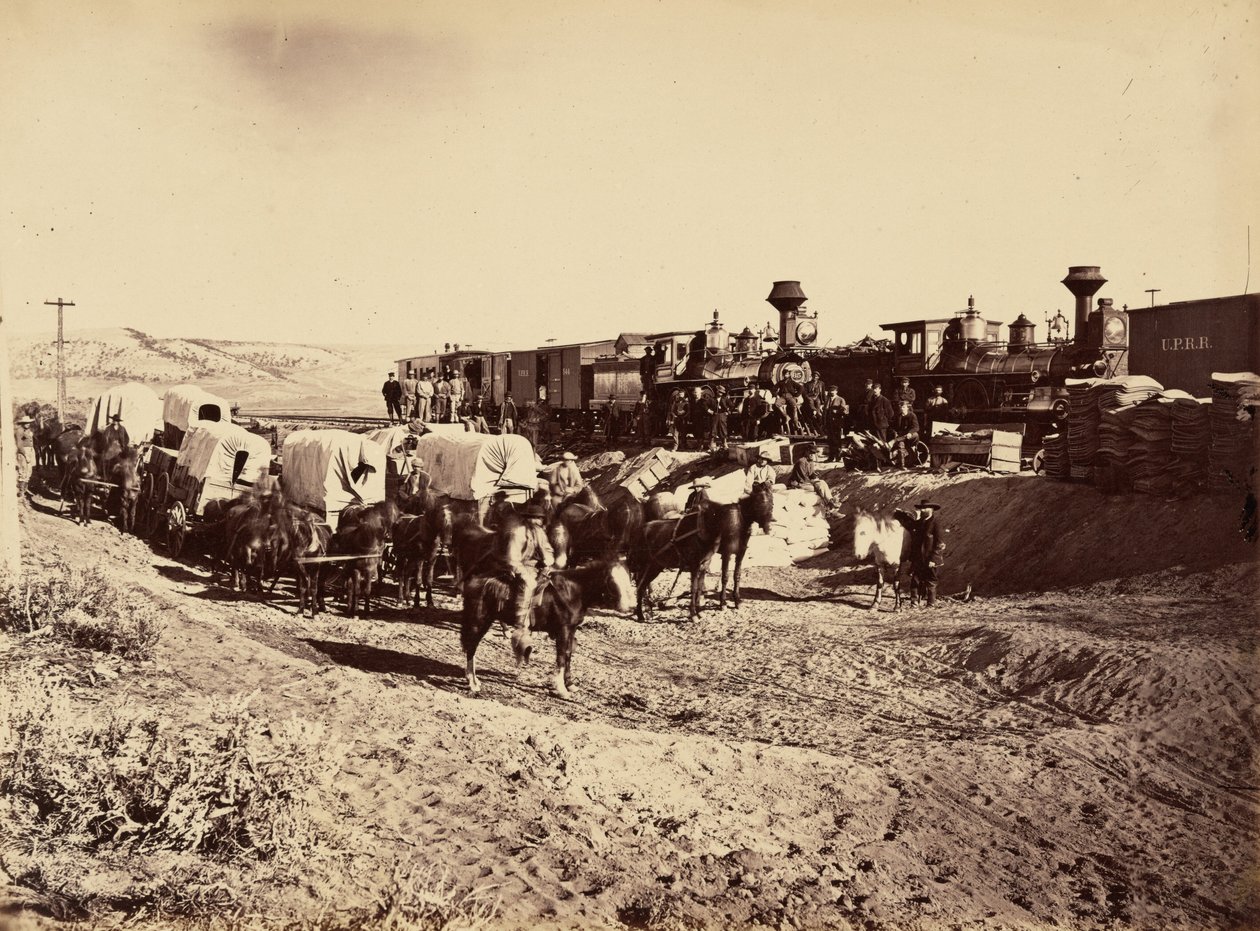 Tavle 27. Forsyningstog, 1869 (foto) af Andrew Joseph Russell