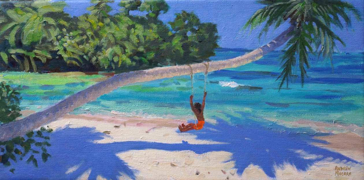 Pige på en gynge,Seychellerne,2015, af Andrew Macara
