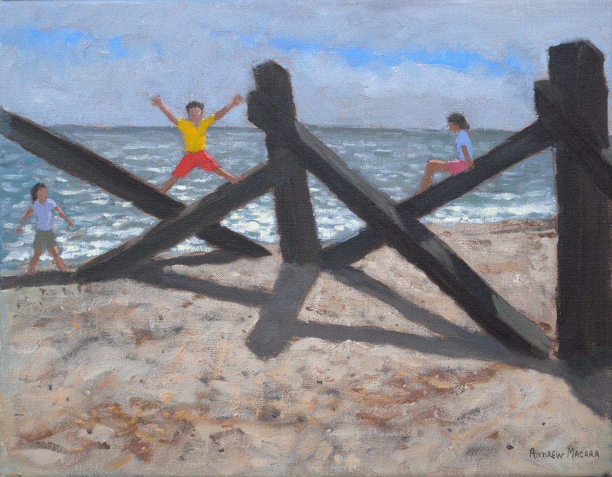 Old Jetty, 2010 (olie på lærred) af Andrew Macara