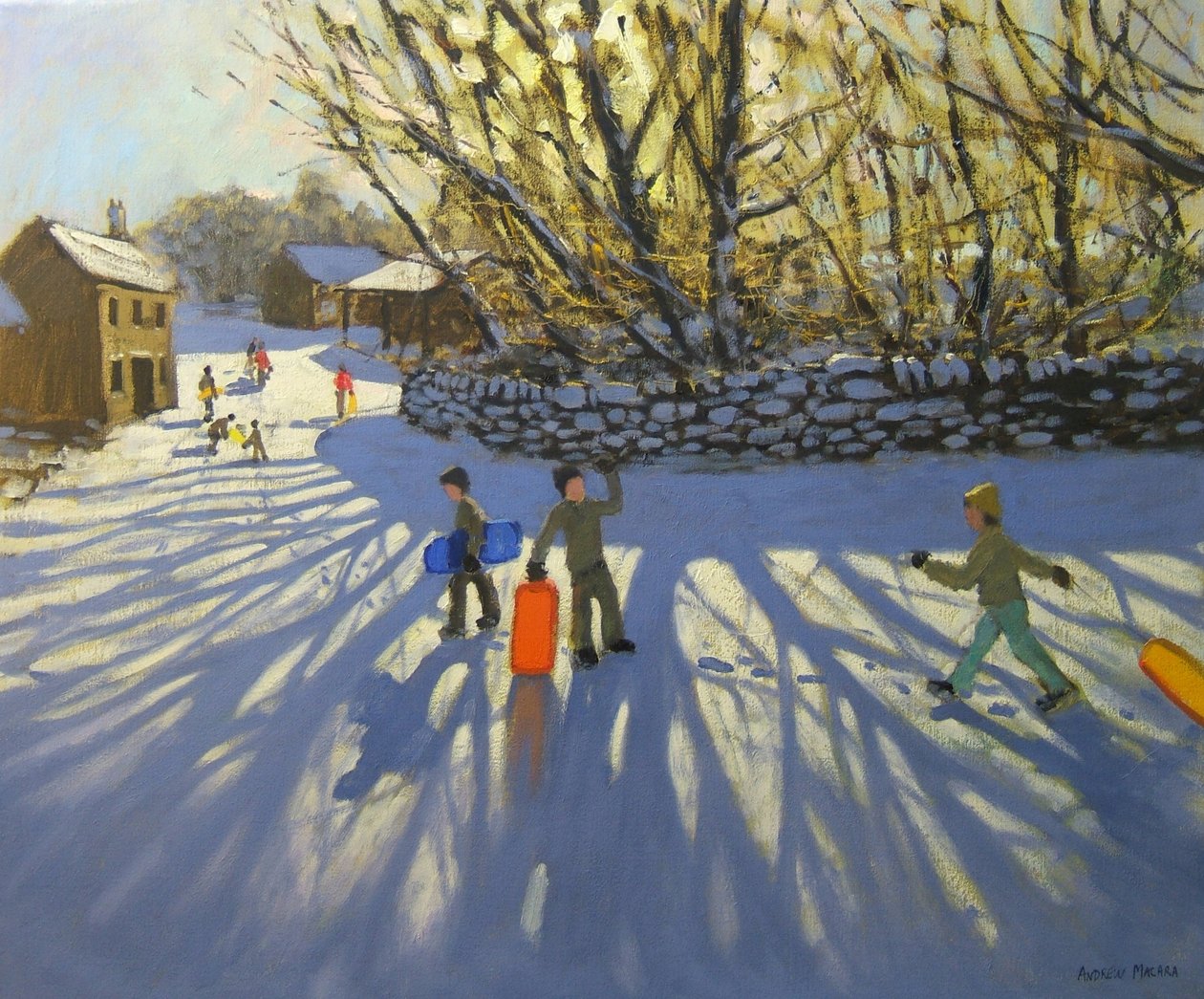 Rød slæde, Monyash, Derbyshire af Andrew Macara