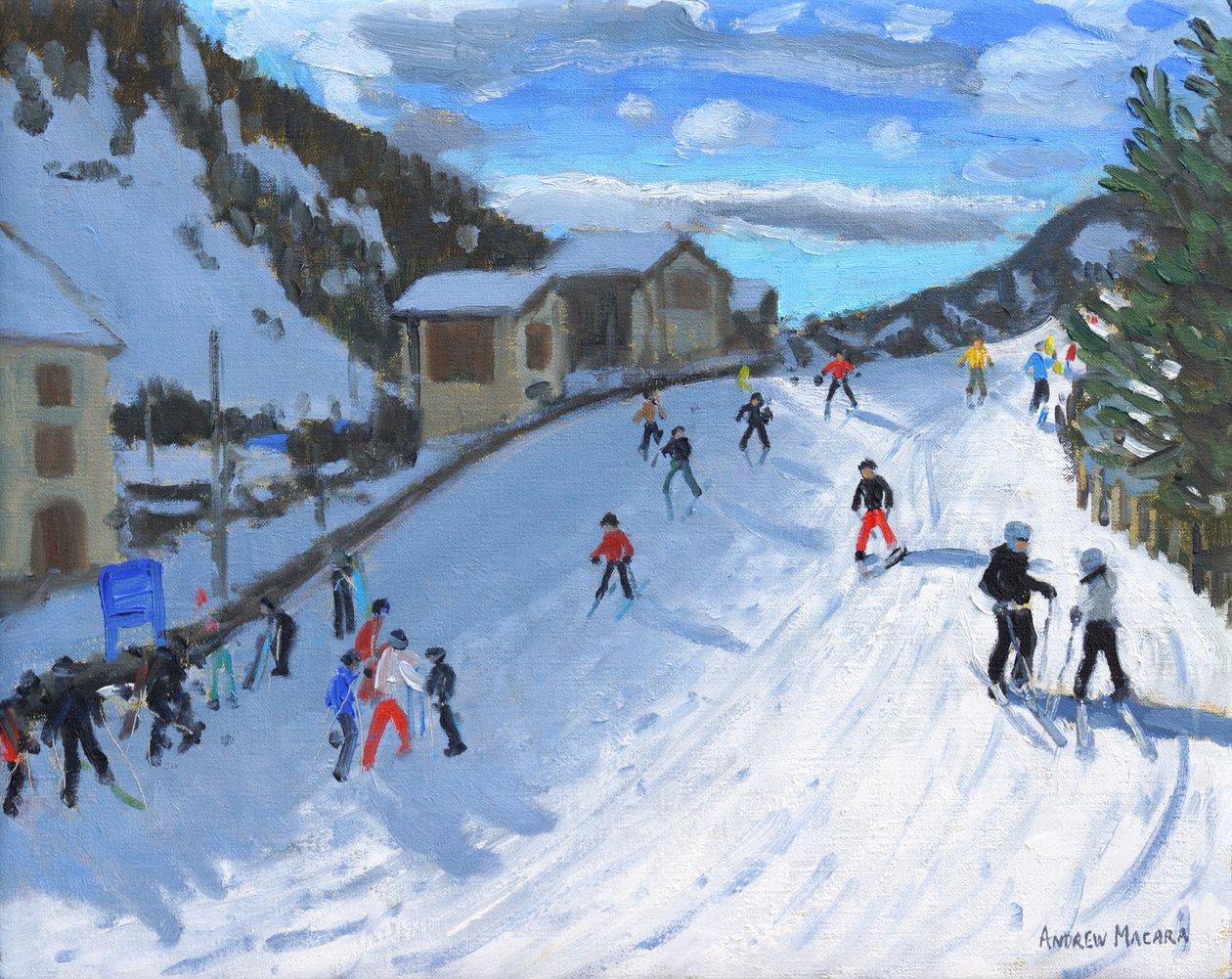 På skiferie ned til Selva Val Gardena, 2016, af Andrew Macara