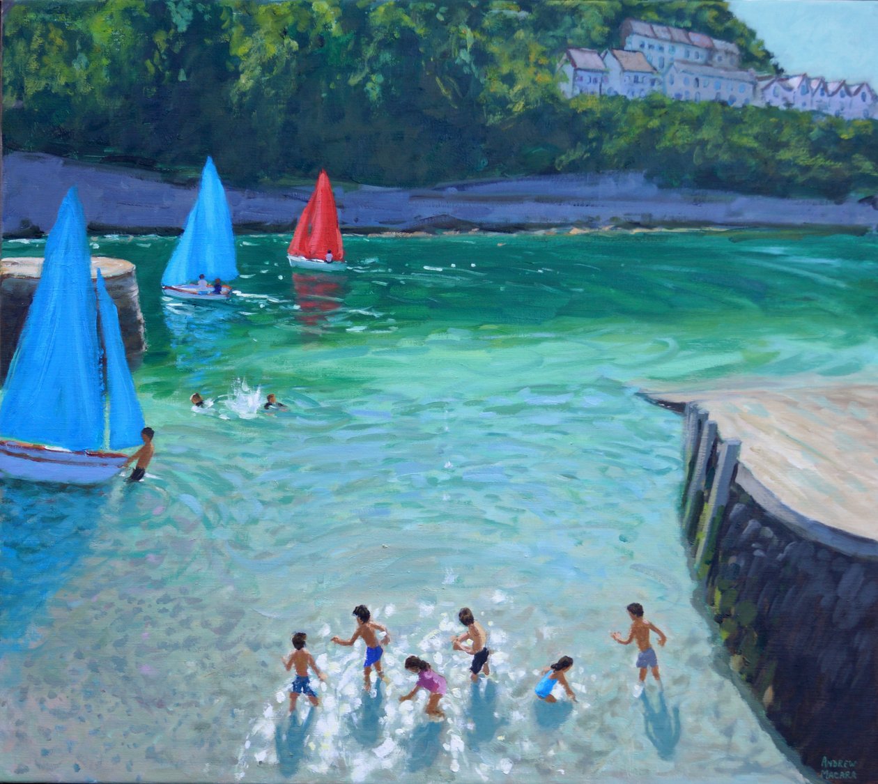 Skimming stones ,Looe ,Cornwall,2018 af Andrew Macara