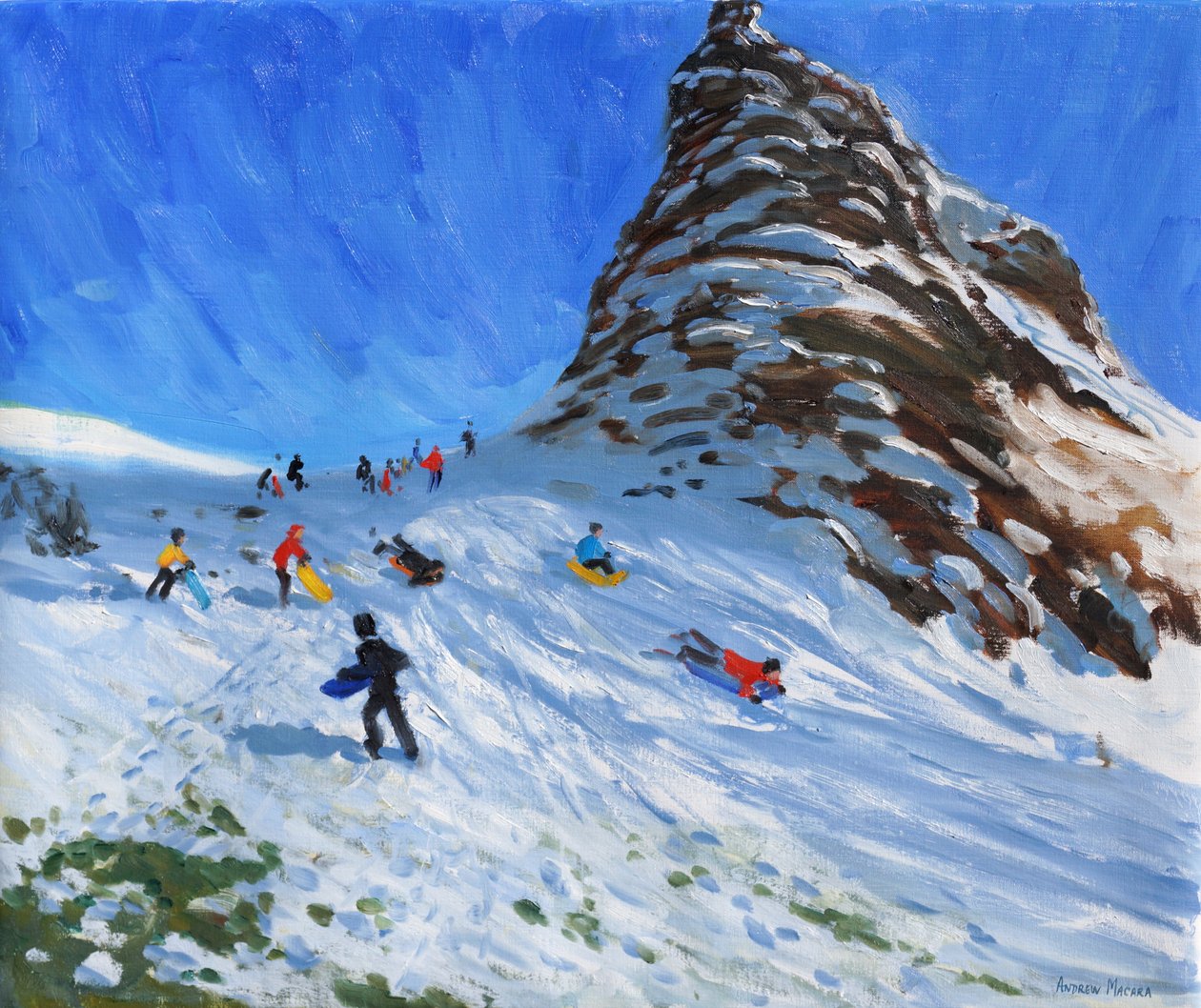 Slædekørsel ,Chrome Hill, Derbyshire, Peak; Distrikt; af Andrew Macara