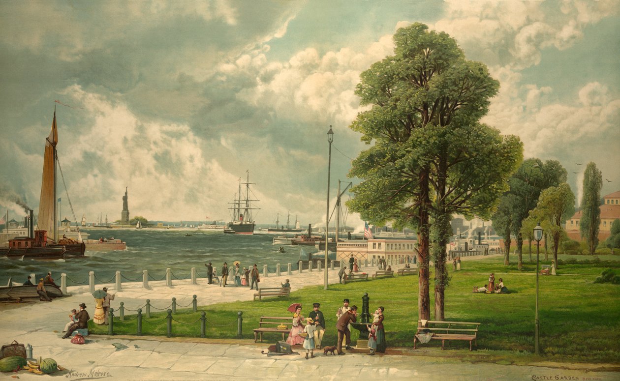 Castle Garden, New York, pub. 1887. af Andrew Melrose