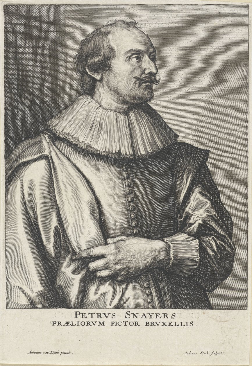 Portræt af Pieter Snayers af Andries Jacobsz Stock
