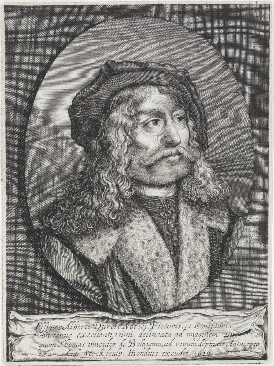 Portræt af Albrecht Dürer af Andries Jacobsz. Stock