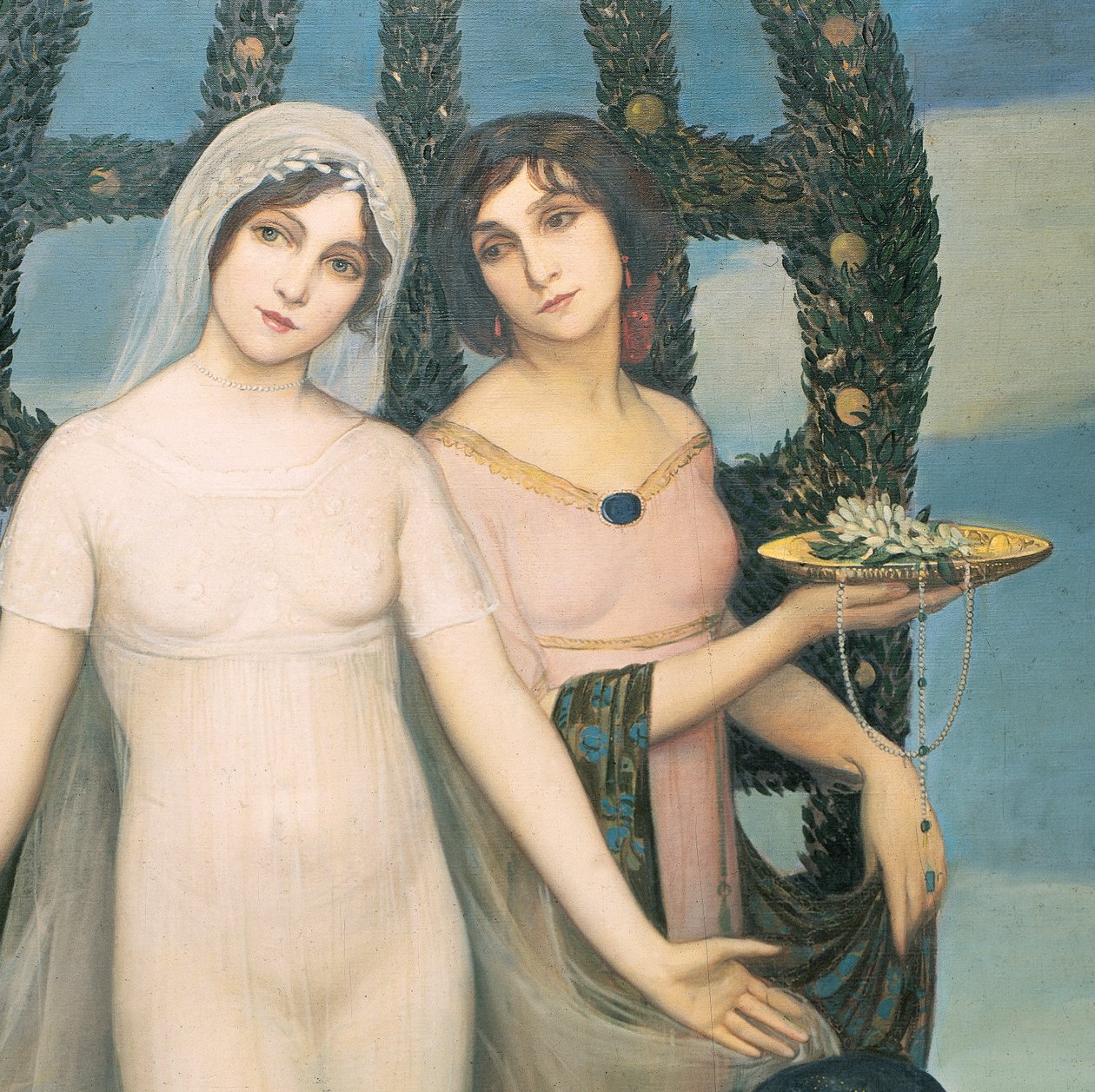 La novia, ca. 1910 (olie på lærred) af Ángel Zárraga