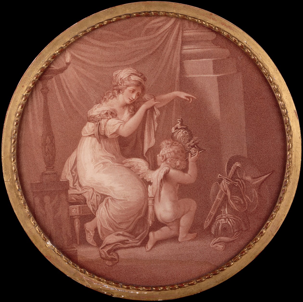 Amors liv (gravering) af Angelica (after) Kauffmann