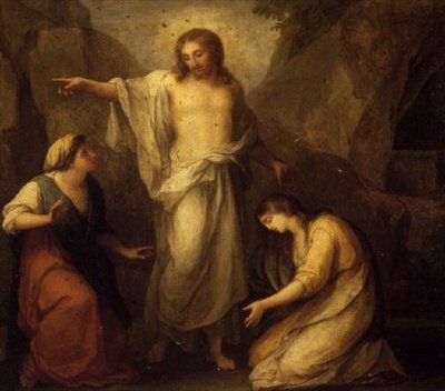 Kristus viser sig for Martha og Maria Magdalena af Angelica Kauffmann