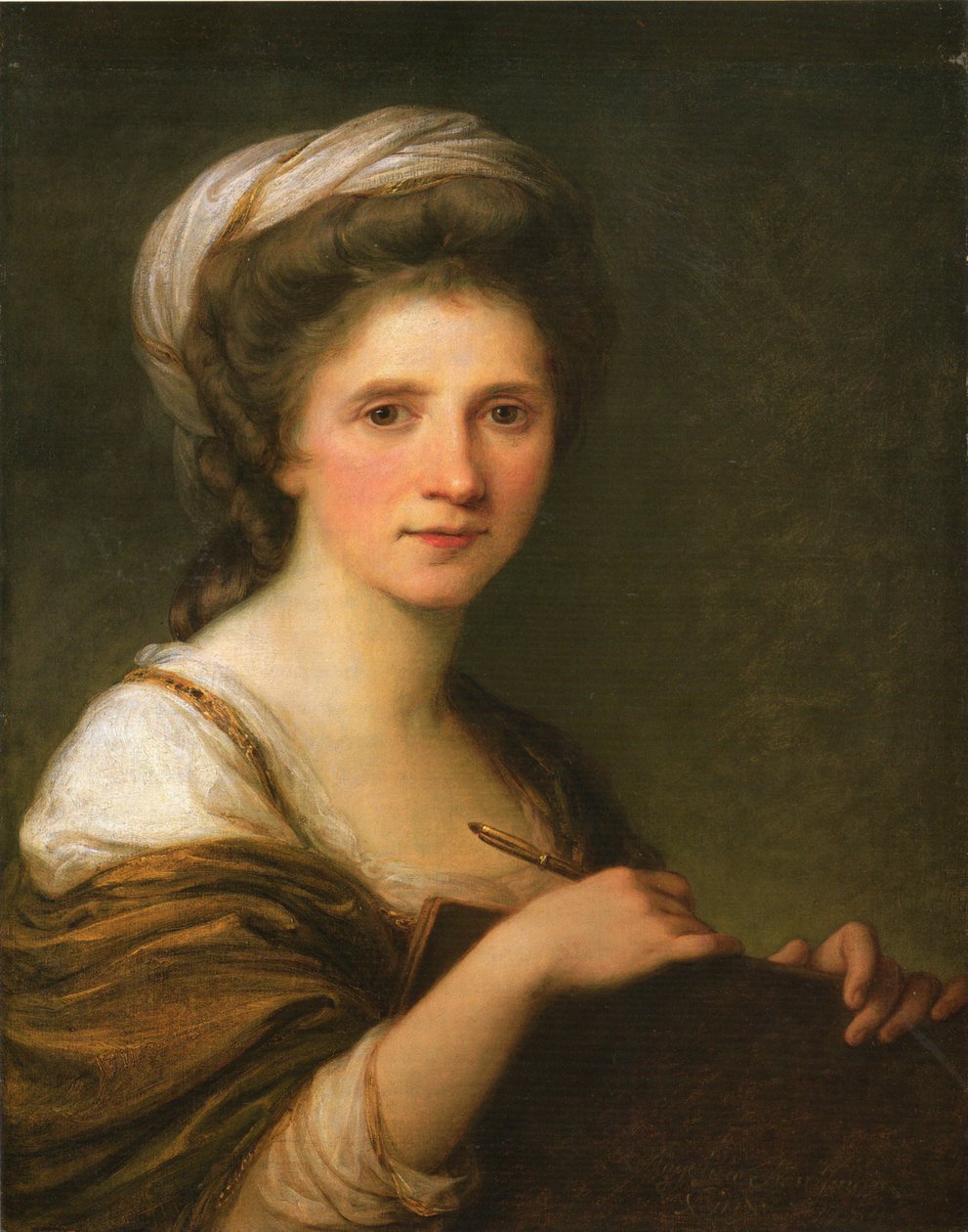 Tysk: Selbstbildnis Self-Portrait af Angelica Kauffmann