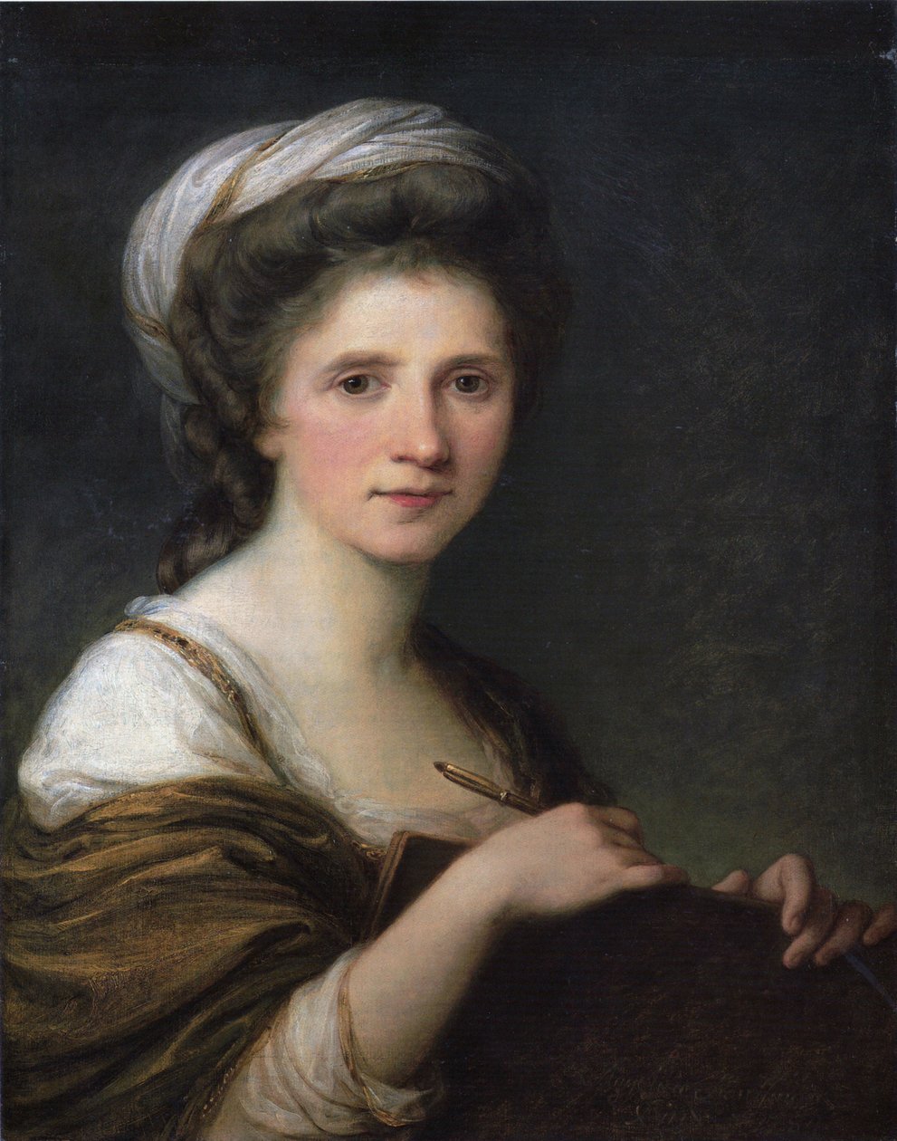 Tysk: Selbstbildnis Self-Portrait af Angelica Kauffmann