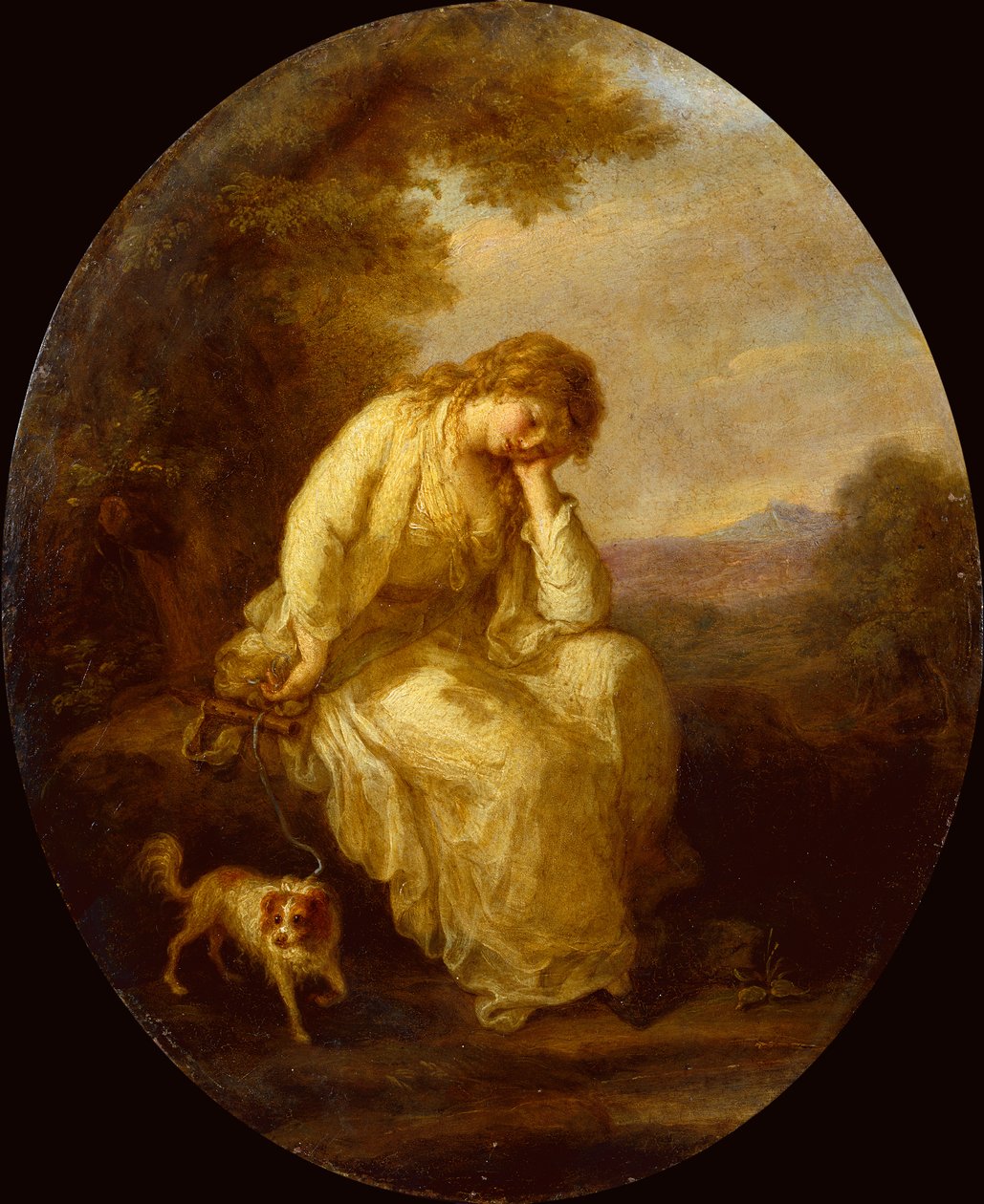 Maria hos Moulines (olie på kobber) af Angelica Kauffmann