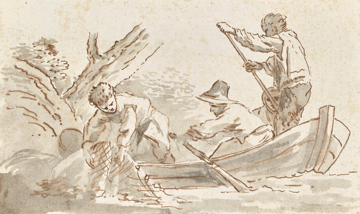 Fisker trækker nettet ind af Angelica Kauffmann