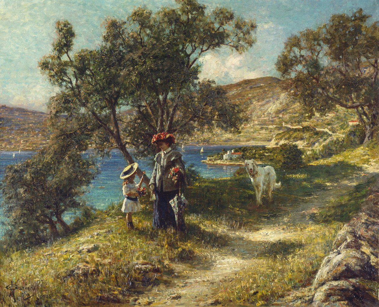 Plukker blomster af Angelo Garino