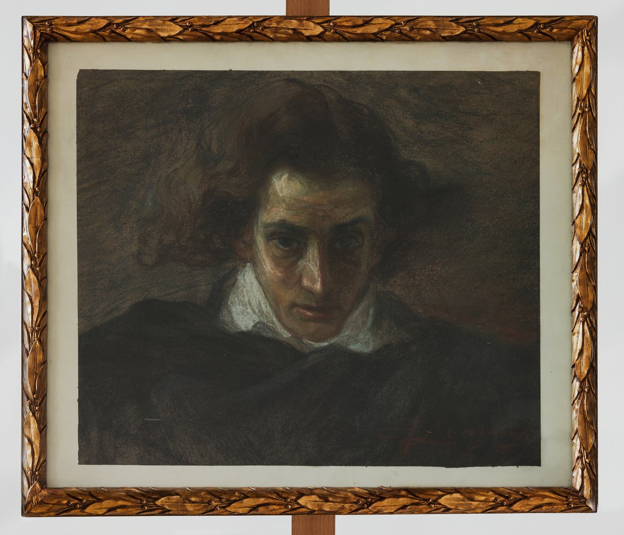 Portræt af en musiker (pastel) af Angelo Longanesi