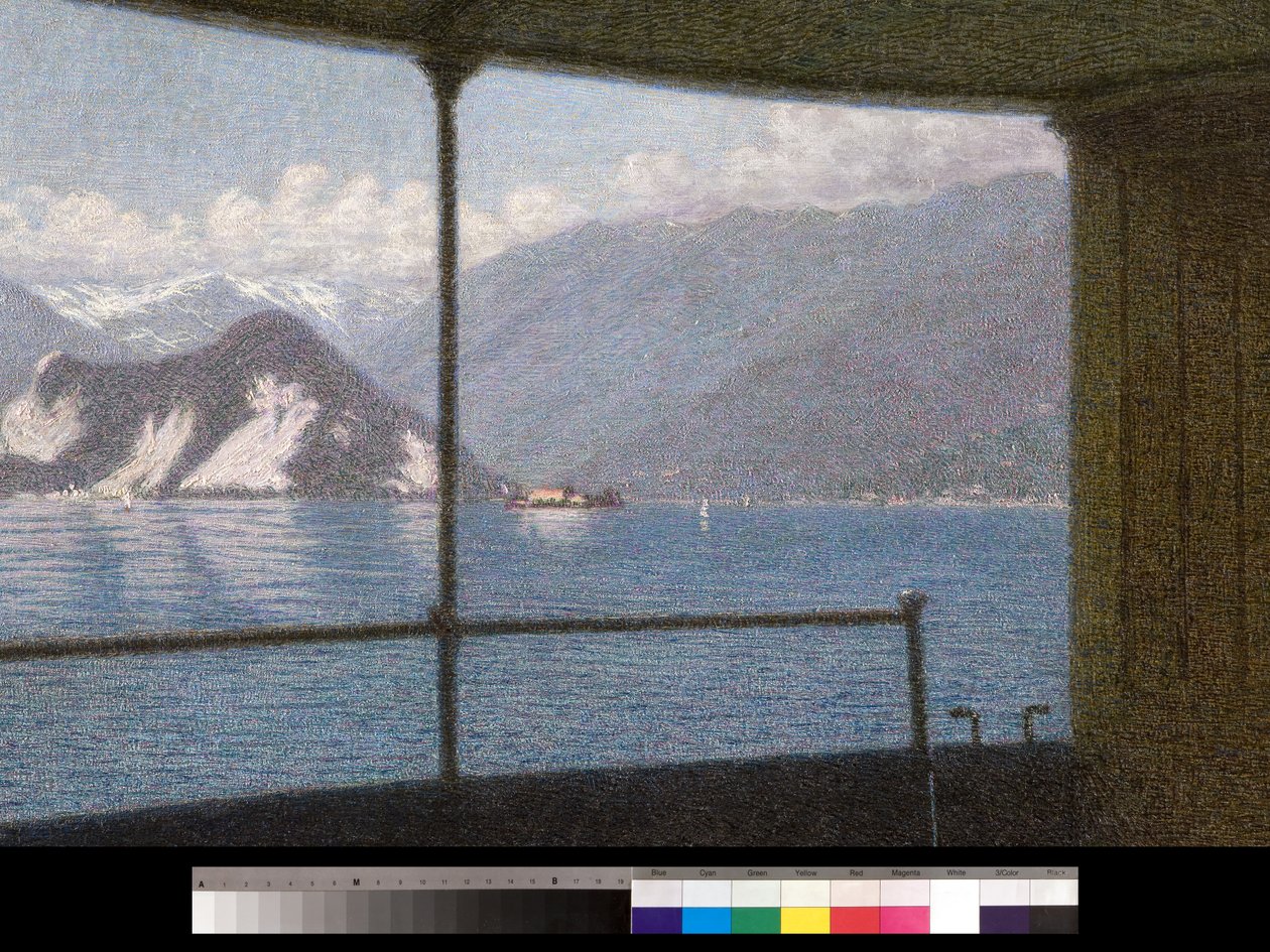 Båd på Lago Maggiore, 1915 af Angelo Morbelli