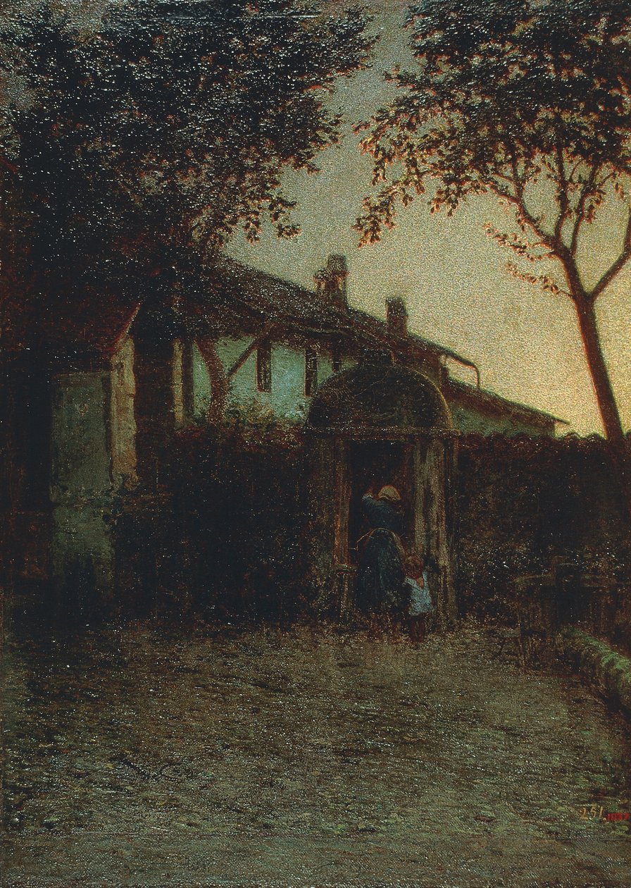 Dawn, af Angelo Morbelli af Angelo Morbelli