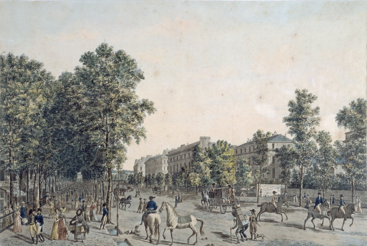 Grands Boulevards i 1804 af Angelo after Garbizza