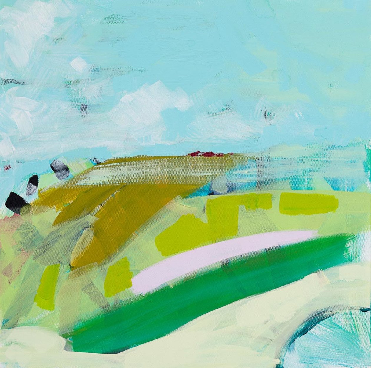 In the Mist, 2015, (akryl på lærred) af Angie Kenber
