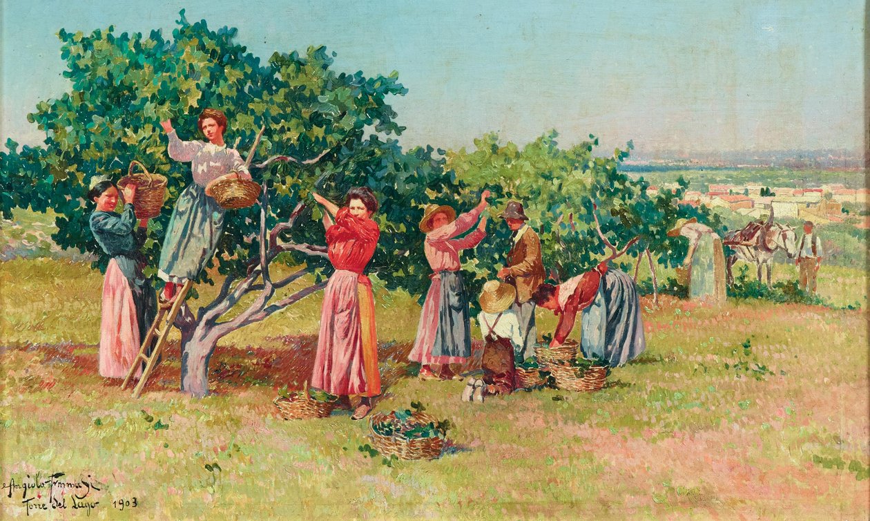 Høst i Toscana af Angiolo Tommasi