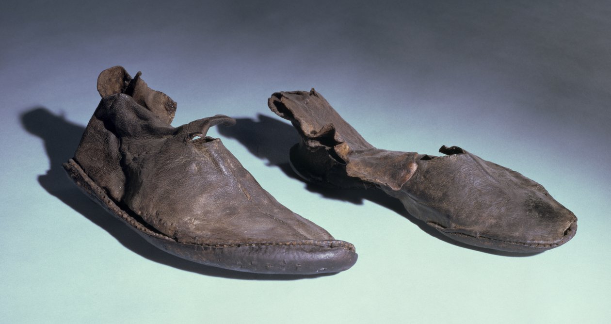 Sko, angelsaksisk, ca. 5.-10. århundrede (læder) af Anglo Saxon