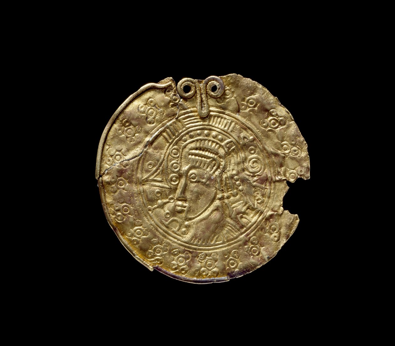 St Giles Bracteate (guld) af Anglo Saxon