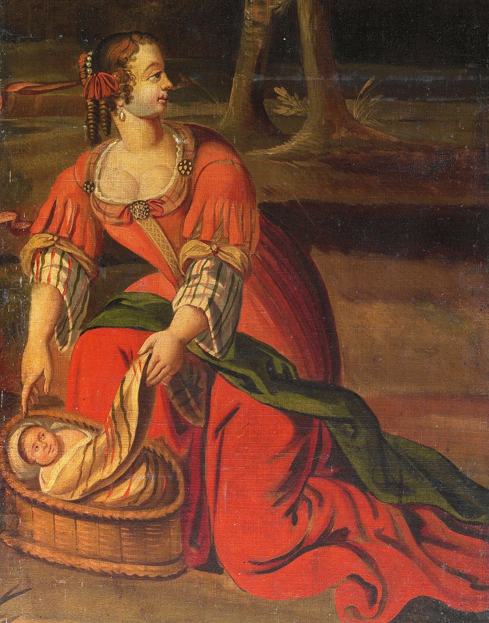 Firedobbelt dobbeltsidet skærm, ca.1700 af Anglo Flemish School