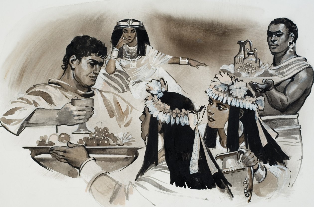 Anthony and Cleopatra (gouache på papir) af Angus McBride