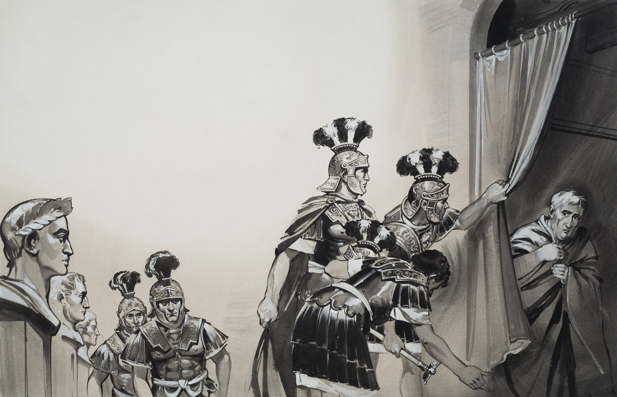 Claudius (10 f.Kr.-54 e.Kr.) (gouache på papir) af Angus McBride