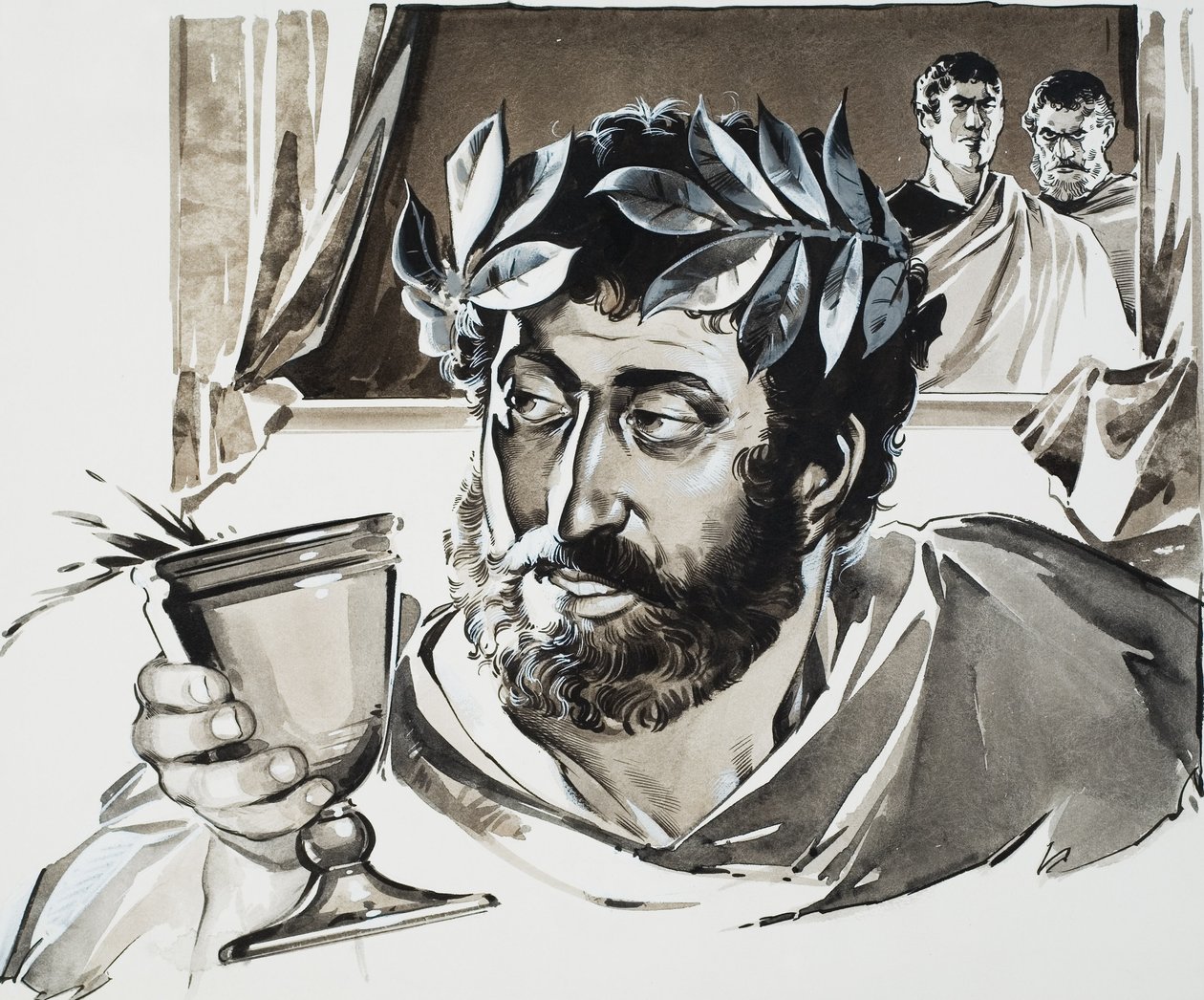 Kejser Commodus (gouache på papir) af Angus McBride